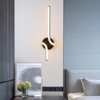 Modern 10W lampada LED Aluminiu lămpi de perete Nordic minimalist noptiera dormitor living sufragerie Decor lumini de perete