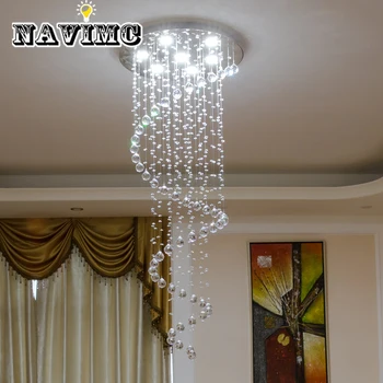 Modern K9 LED-uri de Mare Spirală Living Candelabre de Cristal corp de Iluminat pentru Scara Scara Lampa Prezenta Dormitor Hall Hotel