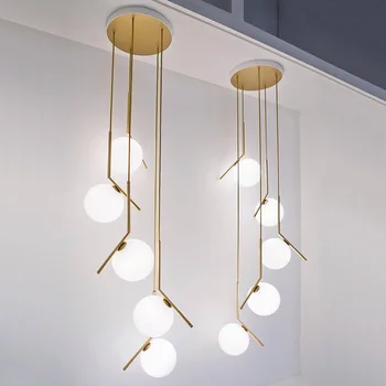 Modern lumini pandantiv minge de sticlă Decor Acasă E27 corp de iluminat restaurant lampă de agățat luminaria pendente