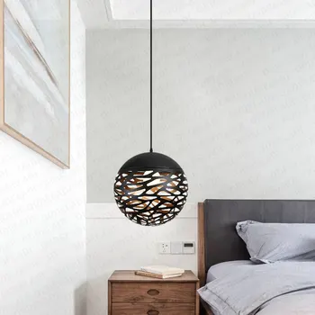 Modern pandantiv cu LED-uri de lumină de fier Gol minge de metal, lampa de camera de zi dormitor magazin bar contemporan corp de iluminat decor