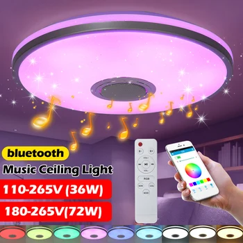 Modern RGB LED Lumini Plafon iluminat Acasă 36W 72W APP bluetooth de Muzică Ușoară Dormitor Lămpi Inteligente Lampă de Plafon+Control de la Distanță