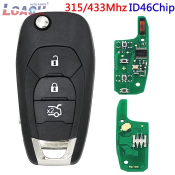 Modificat 3 Buton 315MHZ 433MHZ ID46 Chip PCF7941 Cip de la Distanță Inteligent Cheie Auto Pentru Chevrolet Cruze-2018 Netăiat Lama