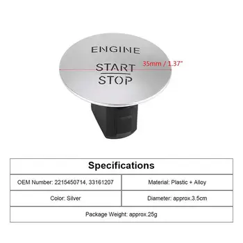 Motor Auto Start-Stop Buton De Apăsare Pentru Mercedes Benz W164 Model W205 W212 W213 W164 W221 X204 Sistemului De Acces Fără Cheie Buton Start 2215450714