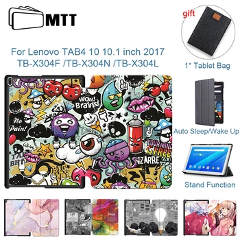 MTT Tableta Caz Pentru Lenovo Tab 4 10 10.1 inch TB-X304F TB-X304L TB-X304N Folio Piele PU Flip Stand Capacul de Protecție funda