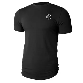 Muscleguys Brand De Fitness Îmbrăcăminte De Compresie Camasa Slim Fit Tricouri Barbati Săli De Sport T-Shirt Culturism Topuri O-Gat Maneci Scurte Tricou