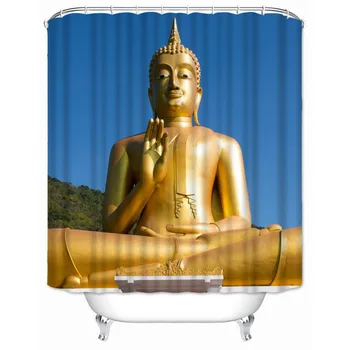 Musife Personalizate Buddha Perdele de Duș Baie Cortina douchegordijn impermeabil acasă decorare cadou