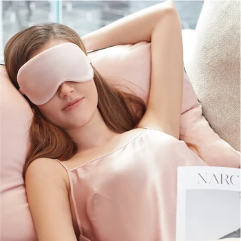 Mătase Naturală Dormit Masca De Ochi Super Buna Acoperire Mască De Călătorie Portabil Legat La Ochi Lux Respirabil Petic Bandaj Moale