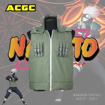 Naruto Anime Cosplay Hatake Kakashi Ninja Verde Unisex Vesta Petrecere Carnaval De Purim Hallow Cosplay Costum