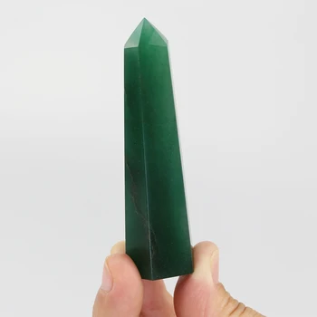 Naturale Aventurin Verde Cristal De Cuarț Bagheta De Vindecare Gem Stone Rock Hexagon Obelisc Punct De Minerale-Specimen Feng Shui Decor Acasă