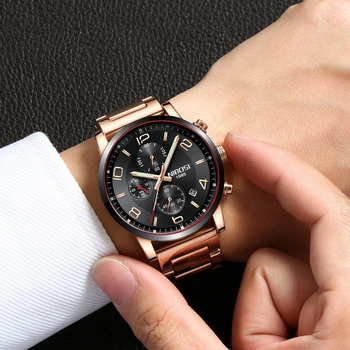 NIBOSI Cuarț Ceasuri Barbati Brand de Lux din Oțel Inoxidabil Cronograf Ceasuri Barbati Top Brand de Lux Impermeabil Bărbat Ceas 2019