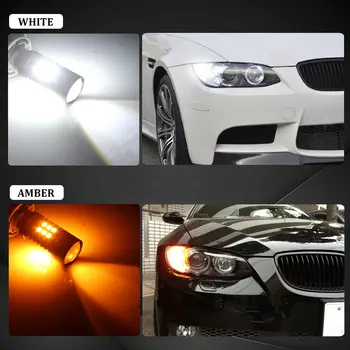 Nici o Eroare Amber PY24W 5200s Becuri LED Pentru Audi A4 B8 Q5 BMW E90 E91 E92 E83 X3 E70 F10 F11 F12 F13 F07 Față de Semnalizare Lumini