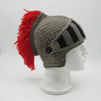 Noi de Iarna Manual Pălării Haioase Rece Roșu Ciucure Roman Knight Masca Căciuli Cosplay Capace Bărbați Femei Gag Cadouri de Partid