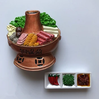 Noi de Mână-pictat-China de la Beijing Miel Oală Fierbinte 3D Magneți de Frigider Turism, magazin de Suveniruri Frigider Autocolante Magnetice Cadou