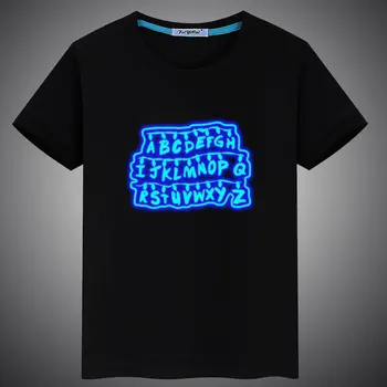 Noi de Vară Luminoase Fluorescente Lucruri ciudate Imprimate Casual Copii Fete Baieti din Bumbac Tricou Topuri Tricouri Barbati Femei Familia T-shirt