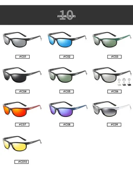 Noi DUBERY Oglindă Polarizat ochelari de Soare Barbati Ultralight Ochelari Cadru Pătrat Sport de Noapte viziune Ochelari de Soare de sex Masculin de Călătorie UV Ochelari de soare
