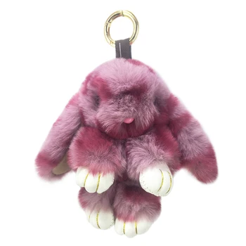 Noi faux blana iepure cheie lanț pandantiv doamnelor geantă cheia de la mașină stea jucărie de pluș accesorii cadouri de vacanță