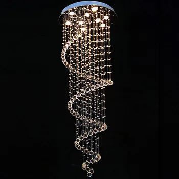 Noile LED-uri Moderne K9 Cristal Candelabru vila de lux Candelabru de Cristal Dublu Scara lampa de camera de zi lumini