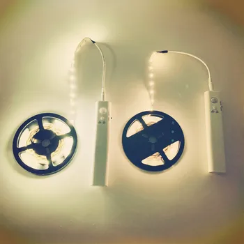 Nordic Design Senzor de Lumină Baterie lumina de Noapte de Mișcare fără Fir Minimalist Lampa de Noapte de Sub Pat lampa Dulap Dormitor