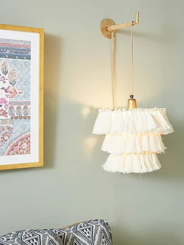 Nordic Ins Atmosfera Țesute Manual Tassel Pandantiv Lumini Designer De Artă Decorativă Suspendarea Corpurilor De Iluminat Model/Living Dormitor