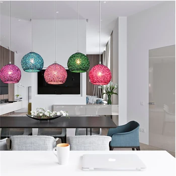 Nordic Simplu E27 LED Lumina Pandantiv Modern, Creativ Rotund de Aluminiu Lampă de Agățat Pentru Camera de zi, Hol, Restaurant, Bar, Cafenea