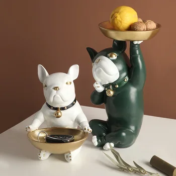 NORHTEUINS Rășină Câine de Stocare Figurine Moderne Animal Statuie Interior Decor Acasă Suveniruri pentru Birou Camera de zi de Decorare Cadouri