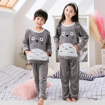 Nou-Veniți În 2020 Toamna Iarna Flanel Cald Copiii Set De Pijama Drăguț Pijamale Fete Costum Pantaloni Pijamale Baieti Set Cadou Copii