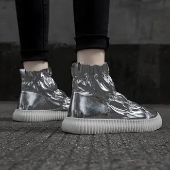 Noua Moda Cizme de Iarna pentru Femei 2020 Platforma de Ploaie Pantofi Impermeabil Argintiu Negru Botine Plus de Pluș Ține de Cald Botas