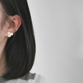 Noua Moda Stil Coreean Vacanță Bijuterii Drăguț Dulce Coajă Floare Cercei Stud Pentru Femei Fete Farmecul Cubic Zircon Cercei Stud