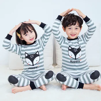 Noua Toamna Băieți Fete Pijamale Desene animate Seturi de Pijamale cu Mâneci Lungi Pijamale Copii pentru Copii Homewear Costum de Noapte, Pijama Infantil