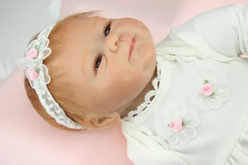 NPK 43CM Real Silicon Organismului Fata Renăscut Baby Girl Papusa Jucării Realiste Nou-născut Prințesă Copii Moda Păpuși Jucărie Bebes Renăscut