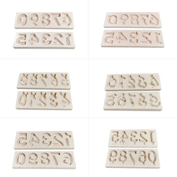 Numărul Lumânare Mucegai Silicon Scrisoare Fondant Lollipop baton de Brânză Tort de Decorare DIY Mucegai Silicon Rășină Mucegai Silicon Bakeware