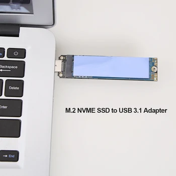 NVMe pentru Adaptor USB 10 gbps M. 2 M2 SSD la USB 3.1 Gen 2 Type O Carte de unitati solid state PCIe Bazate pe Tasta M pentru Hard Disk Converter Cititor