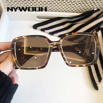 NYWOOH Pătrat ochelari de Soare Femei de Moda Retro Gradient de Ochelari de Soare 2021 Bărbați Negru Mare Cadru de Epocă Ochelari de UV400