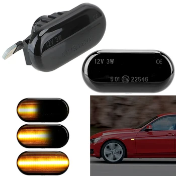O Pereche de Semnalizare Lampa de Semnalizare LED-uri Auto Dinamic de poziție Laterale Lumina de Semnalizare Pentru Nissan Qashqai, Navara Micra 350Z Notă Pathfinder
