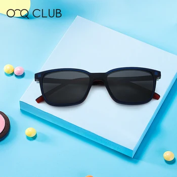 O-Q CLUB Copii Square Rama de Ochelari Polarizati Miopie Optice, ochelari de Soare Clip Magnetic-pe Copii în aer Liber TR90 Silicon Ochelari de vedere