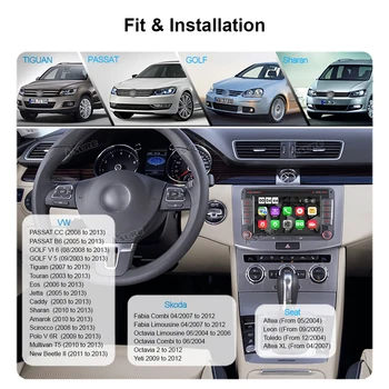 O-Sigur Mașină Player Multimedia 2 Din AutoRadio GPS DVD Navigatie Pentru Volkswagen VW Golf Polo Passat b6 LOC RDS DAB+ SWC BT
