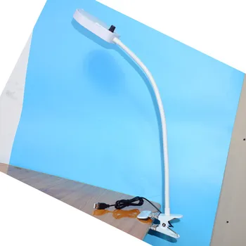 Obiectiv 3X 10X LED Lupa Lampă de Sticlă Multi-Funcțional Clemă Tip De Lectură, de Reparare și de Înfrumusețare Manichiură PD-5S-Alb