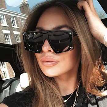 Ochelari femei 2020 Noua Moda negru de Epocă ochelari de Soare pentru Femei Brand de Moda Designer de nit Gradient de Ochelari de Soare Oculos UV400