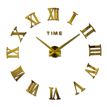 Oferta speciala de acril oglindă ceas de perete autocolante diy încă de viață ceasuri camera de zi ceasuri de acasă decor modern cuarț ceas