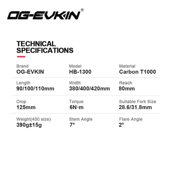 OG-EVKIN HB-1300 de Carbon Drum Integrat Ghidon OD2 28.6/31.8 mm Ghidon De Sosea Biciclete ghidon Biciclete Piese