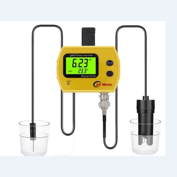Online pH-Metru pentru Acvariu Piscină Acidimeter Calitatea Apei pH-ul Analizor de &TEMP Metru Hidroponice Spa-uri Monitor de Apă Senzor de Sonde