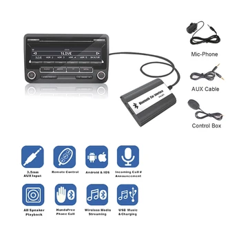 OOTDTY 1Set Handsfree Bluetooth Car Kituri MP3 AUX Adaptor de Interfață Pentru Renault Megane Clio Laguna Scenic