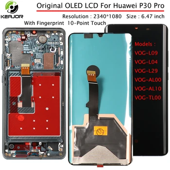 Original Display Pentru Huawei P30 Pro Display LCD Touch Ecran Înlocuire de Asamblare Pentru Huawei P30 Pro P 30 Pro tv LCD Ecran VOG-L29