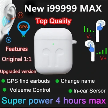 Original i99999 MAX TWS Căști Wireless Air2 Redenumi Bluetooth 5.0 Cască de Control al Volumului Super Bass Pavilioane PK i90000 Max