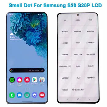 Original, LCD Pentru Samsung Galaxy S20 Lcd G980 G980F Rama Display LCD Touch Screen Digitizer For Samsung s20 plus G985 Cu Dot