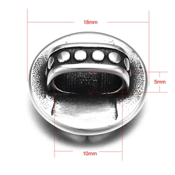 Otel Inoxidabil 316L Slider Margele 10x5mm Gaură Disc de Craniu Lustruit Accesorii Slide Farmecele pentru DIY Brățară Bijuterii