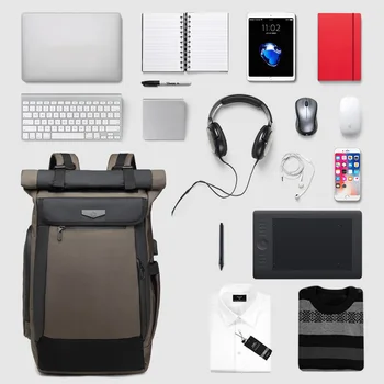 OZUKO Barbati Rucsac de Călătorie Casual de Încărcare USB Geanta de Laptop Pack pentru Om Impermeabil Adolescente Ghiozdan Mare Capacitate, Saci de Mochilas