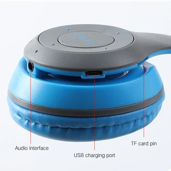 P47 Blutooth Wireless Căști Audio Stereo fără Fir Căști Auriculares Bluetooth Căști Pentru Calculator Capul Telefon PC Cu Microfon