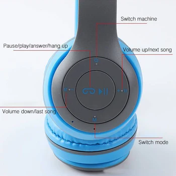 P47 Blutooth Wireless Căști Audio Stereo fără Fir Căști Auriculares Bluetooth Căști Pentru Calculator Capul Telefon PC Cu Microfon