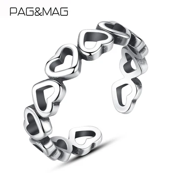 PAG&MAG Epocă pentru totdeauna. Haer care pot fi Stivuite Inel Argint 925 Inele Pentru Femei Bagues Pour Femme Bijuterii Cadou SR0130